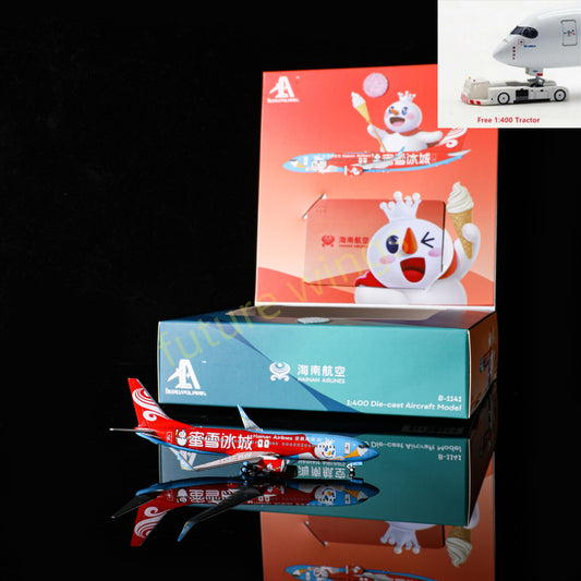 1:400 AeroPolaris Hainan Airlines B737-800 B-1141 "MiXue"Aircraft Model+Free Tractor