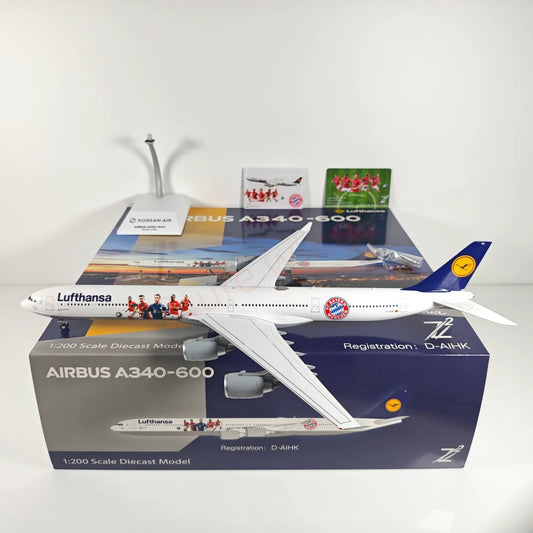 1:200 Z² Model(JC Wings) Lufthansa Airlines A340-600 D-AIHK “Bayern Munich”Diecast Aircraft Model With Stand