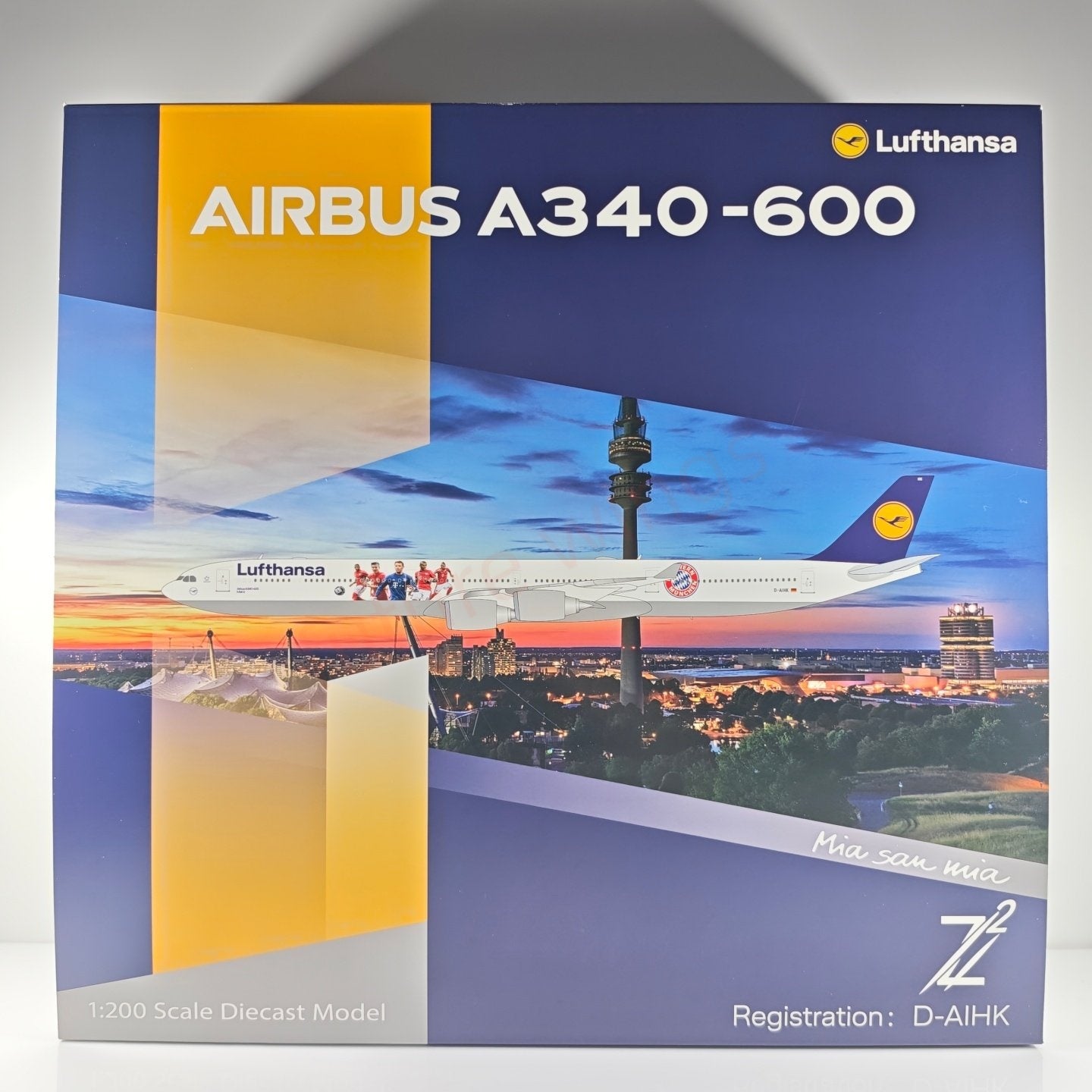 1:200 Z² Model(JC Wings) Lufthansa Airlines A340-600 D-AIHK “Bayern Munich”Diecast Aircraft Model With Stand