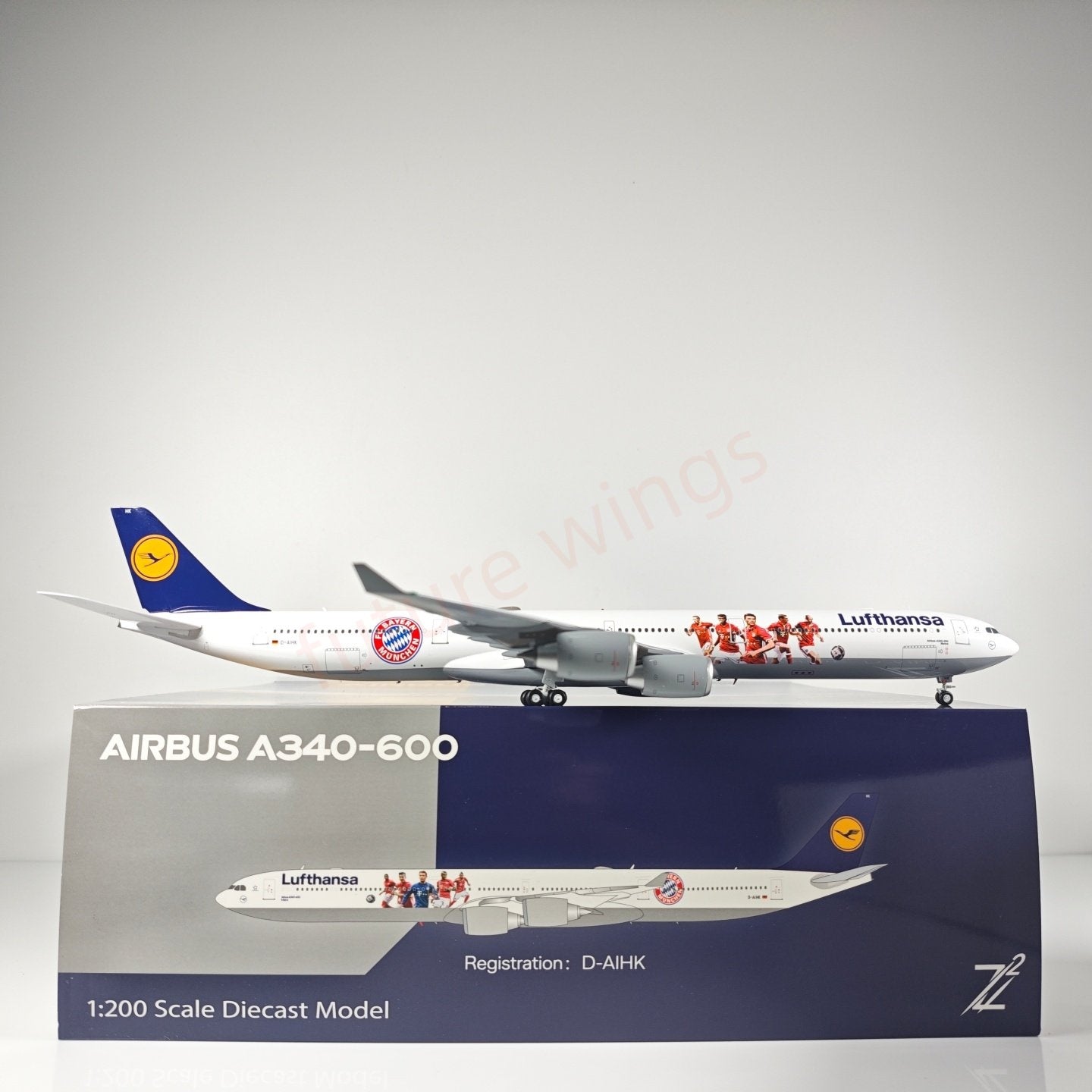 1:200 Z² Model(JC Wings) Lufthansa Airlines A340-600 D-AIHK “Bayern Munich”Diecast Aircraft Model With Stand