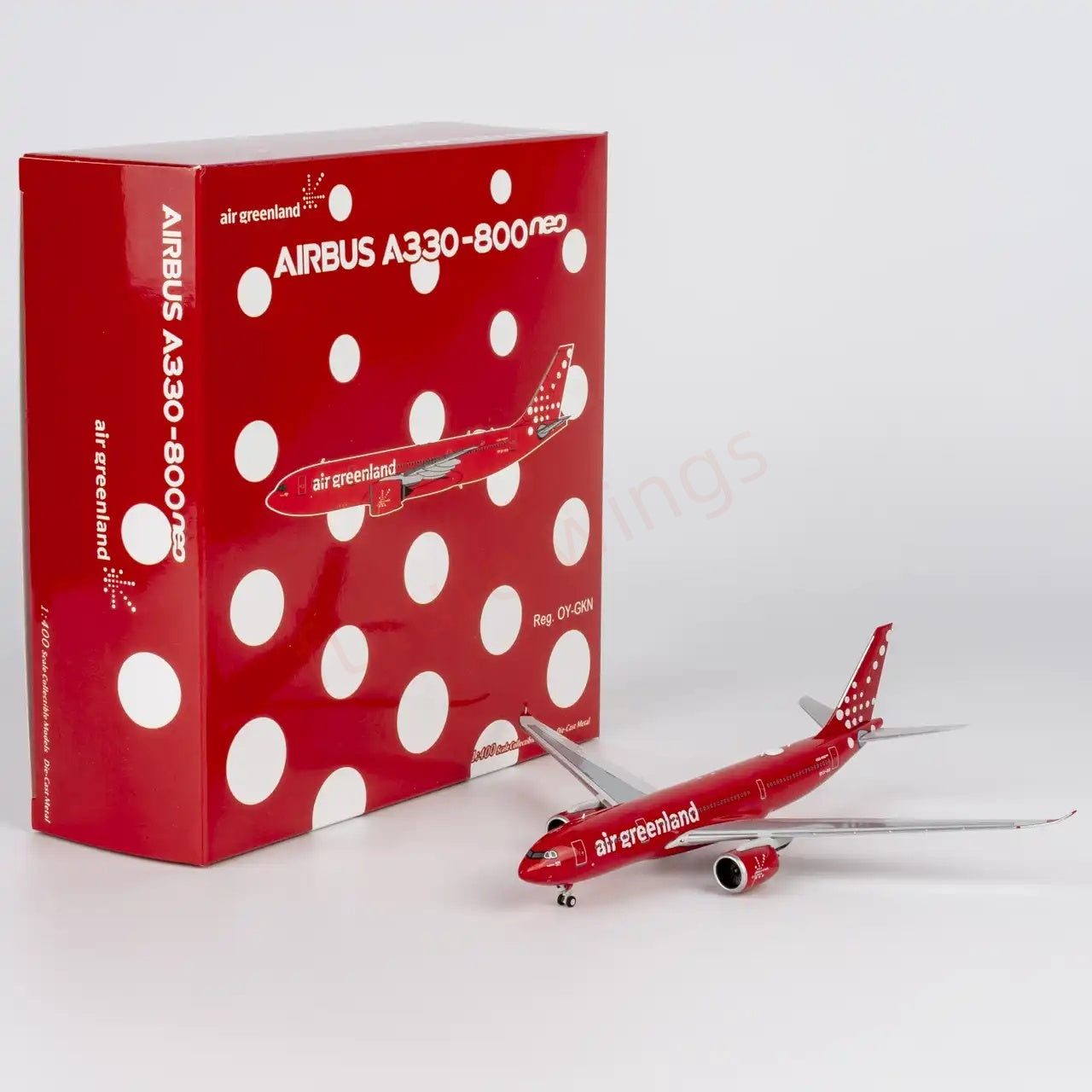 1:400 NG Models NG67004 Air Greenland A330-800neo OY-GKN Aircraft Model+Free Tractor