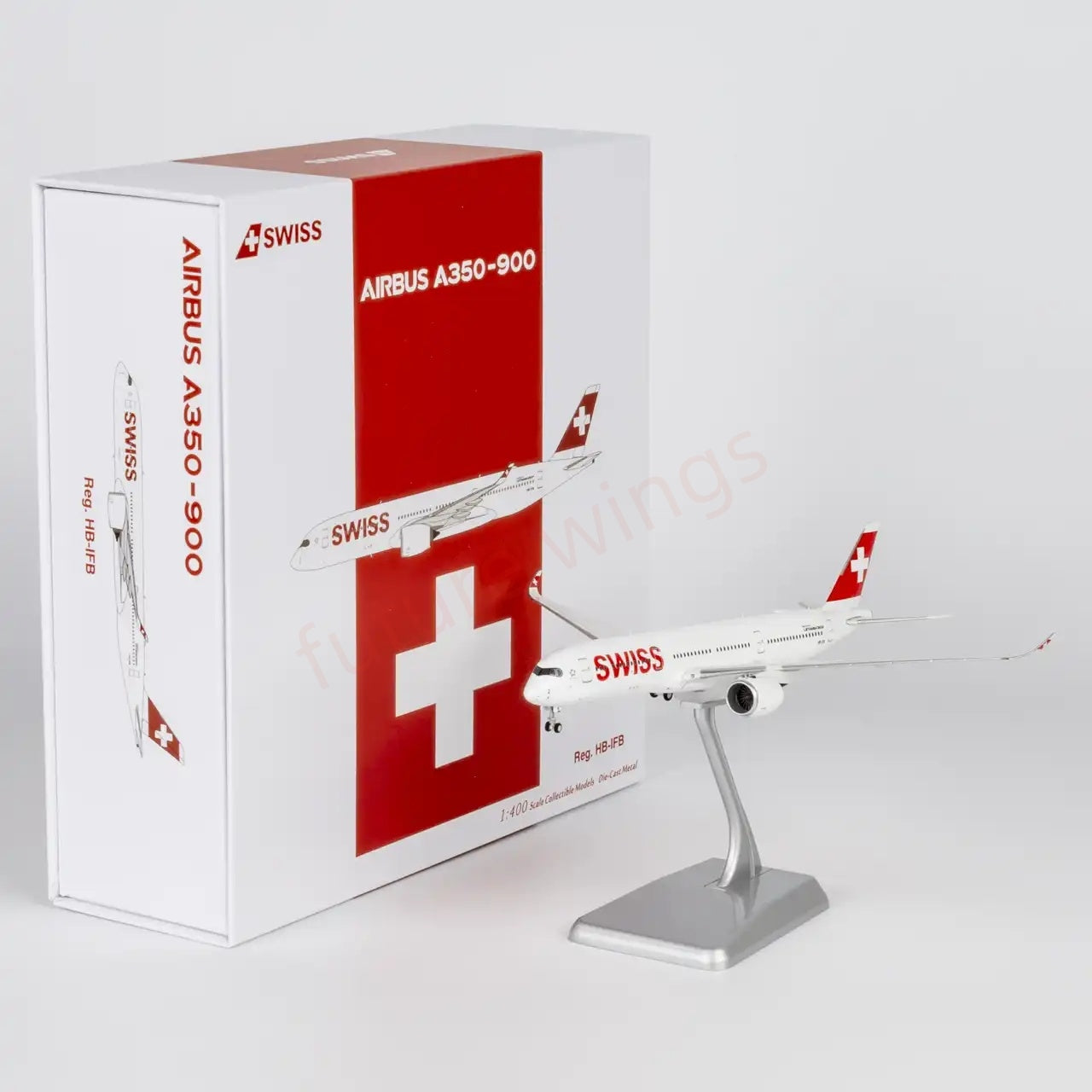 1:400 NG Models NG39125 Swiss A350-900 HB-IFB  "Luxury Package"Aircraft Model+Free Tractor