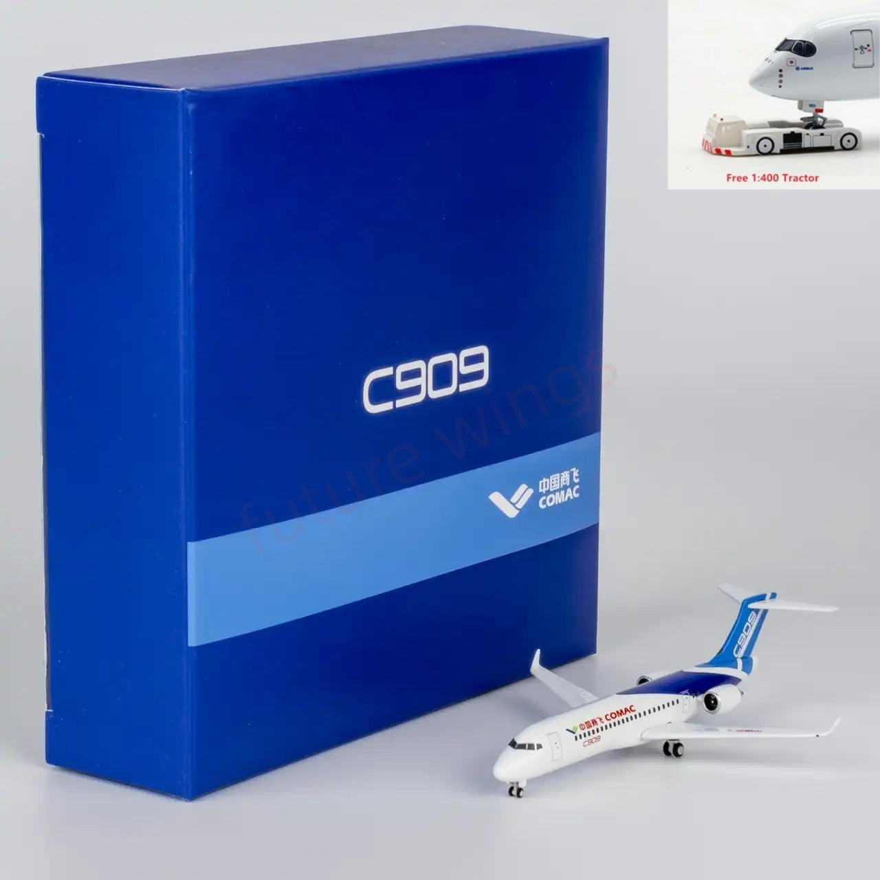 1:400 NG Models NG87122 COMAC C909 Aircraft Model+Free Tractor