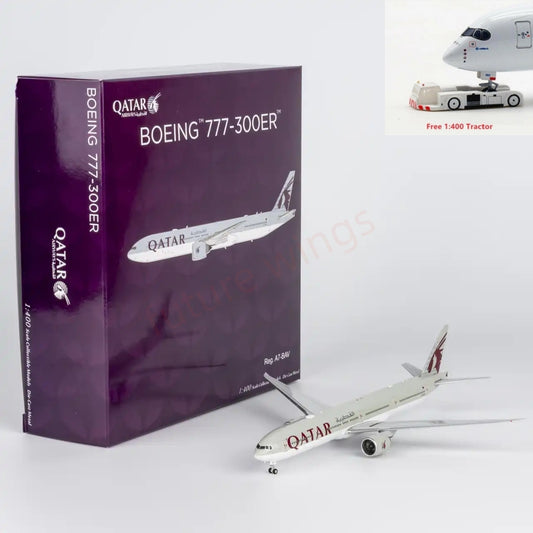 1:400 NG Models NG73083 Qatar Airways B777-300ER A7-BAV Aircraft Model+Free Tractor