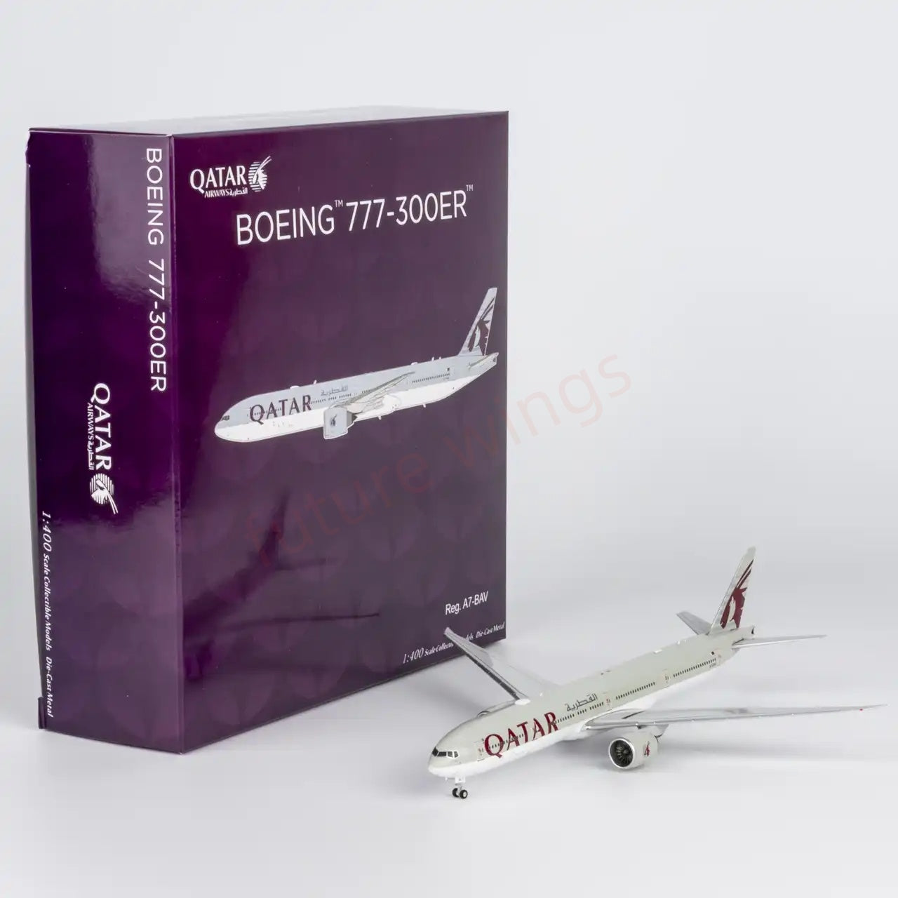 1:400 NG Models NG73083 Qatar Airways B777-300ER A7-BAV Aircraft Model+Free Tractor