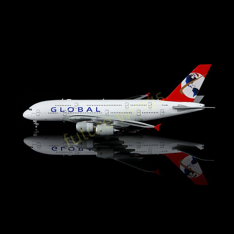 1:400 HX Models Global Airlines A380-800 9H-GLOBL Aircraft Model+Free Tractor
