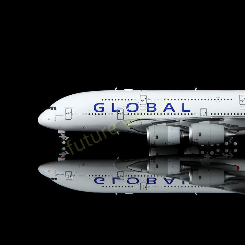 1:400 HX Models Global Airlines A380-800 9H-GLOBL Aircraft Model+Free Tractor