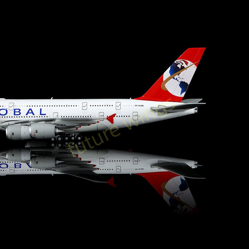 1:400 HX Models Global Airlines A380-800 9H-GLOBL Aircraft Model+Free Tractor
