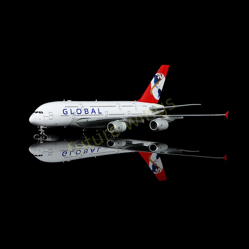 1:400 HX Models Global Airlines A380-800 9H-GLOBL Aircraft Model+Free Tractor