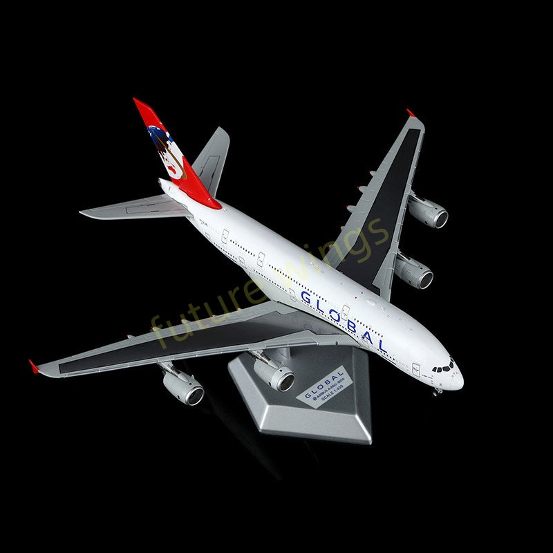 1:400 HX Models Global Airlines A380-800 9H-GLOBL Aircraft Model+Free Tractor