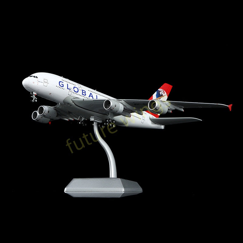 1:400 HX Models Global Airlines A380-800 9H-GLOBL Aircraft Model+Free Tractor