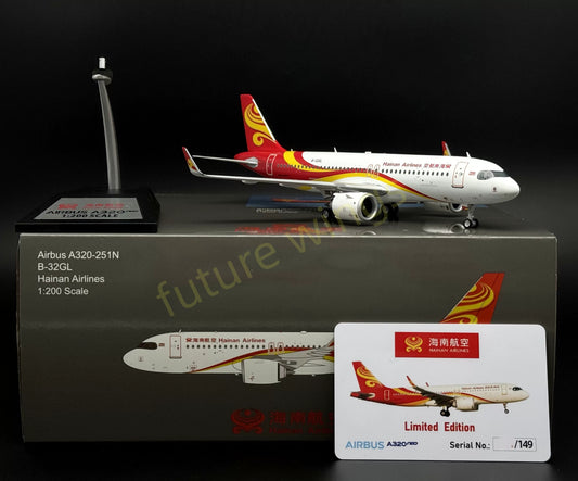 1:200 KJ Models(InFlight200) Hainan Airlines A320neo B-32GL Diecast Aircraft Model