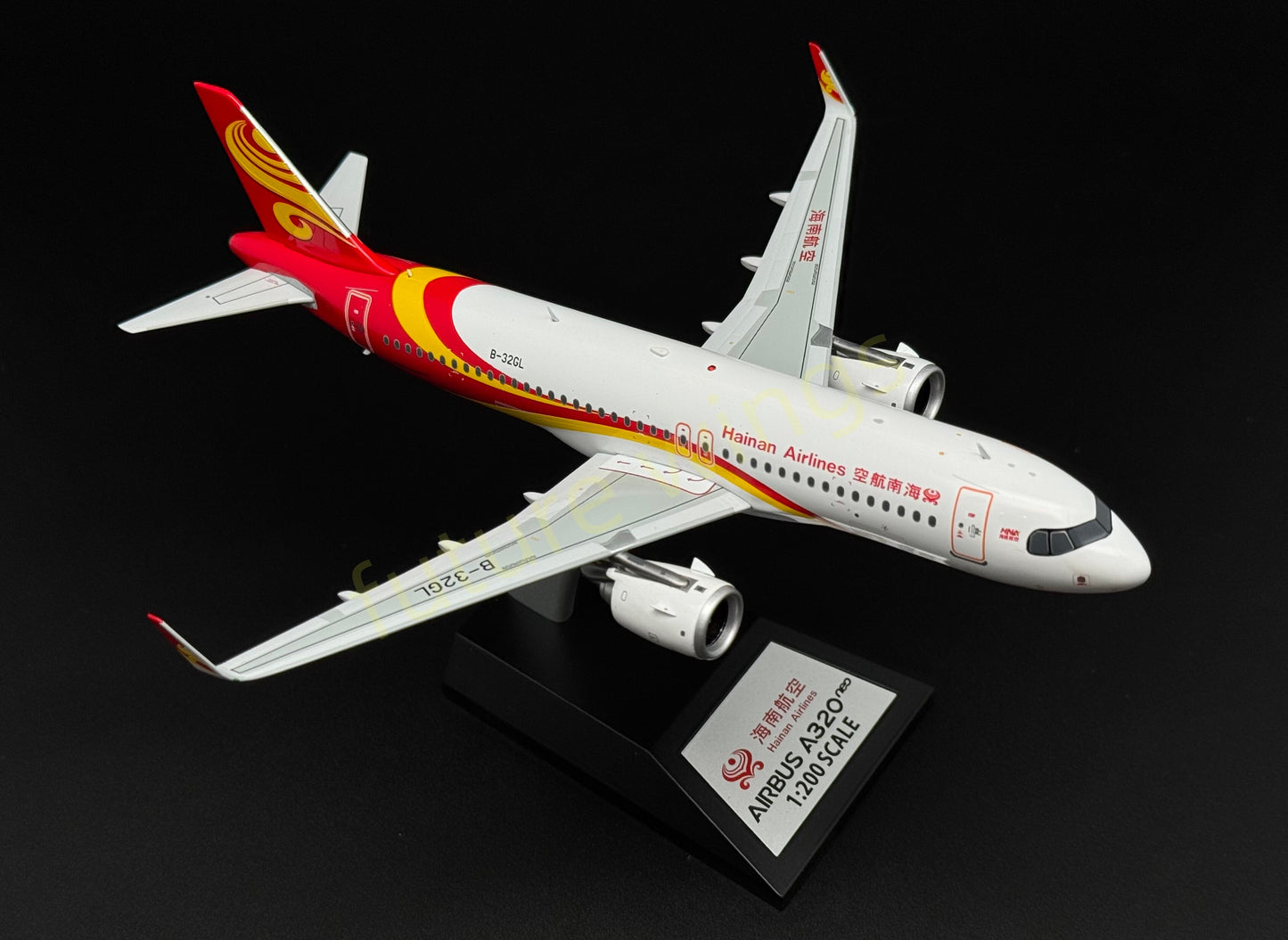 1:200 KJ Models(InFlight200) Hainan Airlines A320neo B-32GL Diecast Aircraft Model