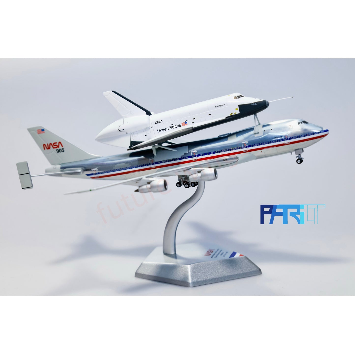 1:400 Patriot  NASA Boeing 747-100 N905NA + Space Shuttle OV-101 Free Stand+Tractor