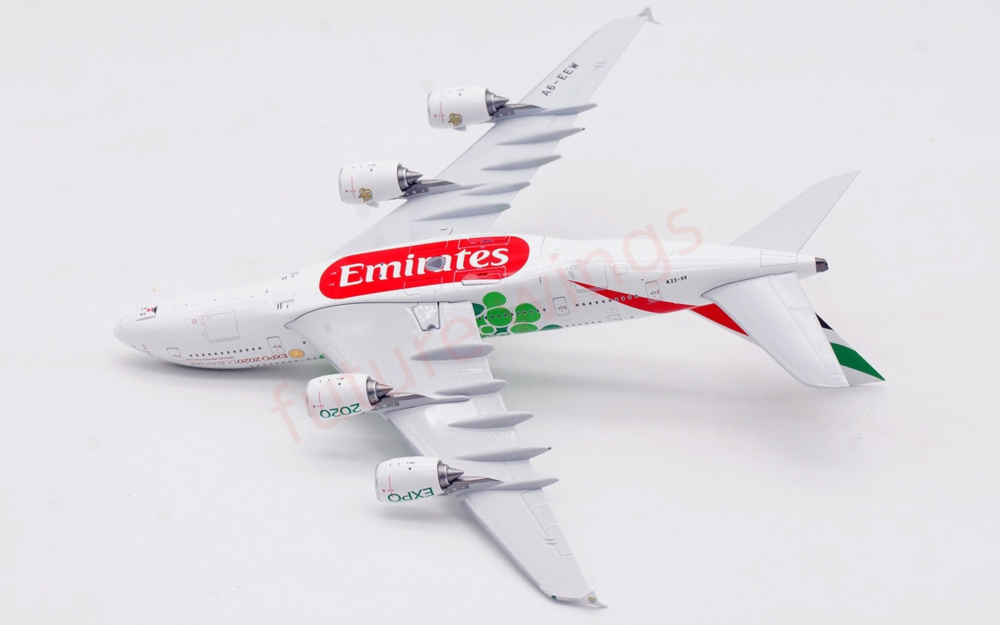 1:400 Aviation400 Emirates Airways A380 A6-EEW "ExPo2020"Aircraft Model Free Tractor+Stand