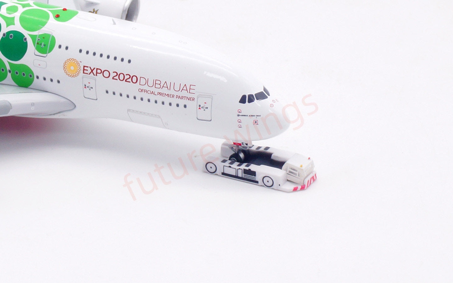 1:400 Aviation400 Emirates Airways A380 A6-EEW "ExPo2020"Aircraft Model Free Tractor+Stand