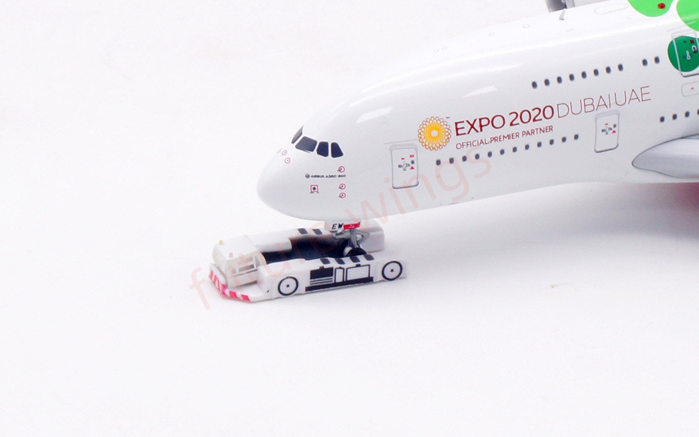 1:400 Aviation400 Emirates Airways A380 A6-EEW "ExPo2020"Aircraft Model Free Tractor+Stand