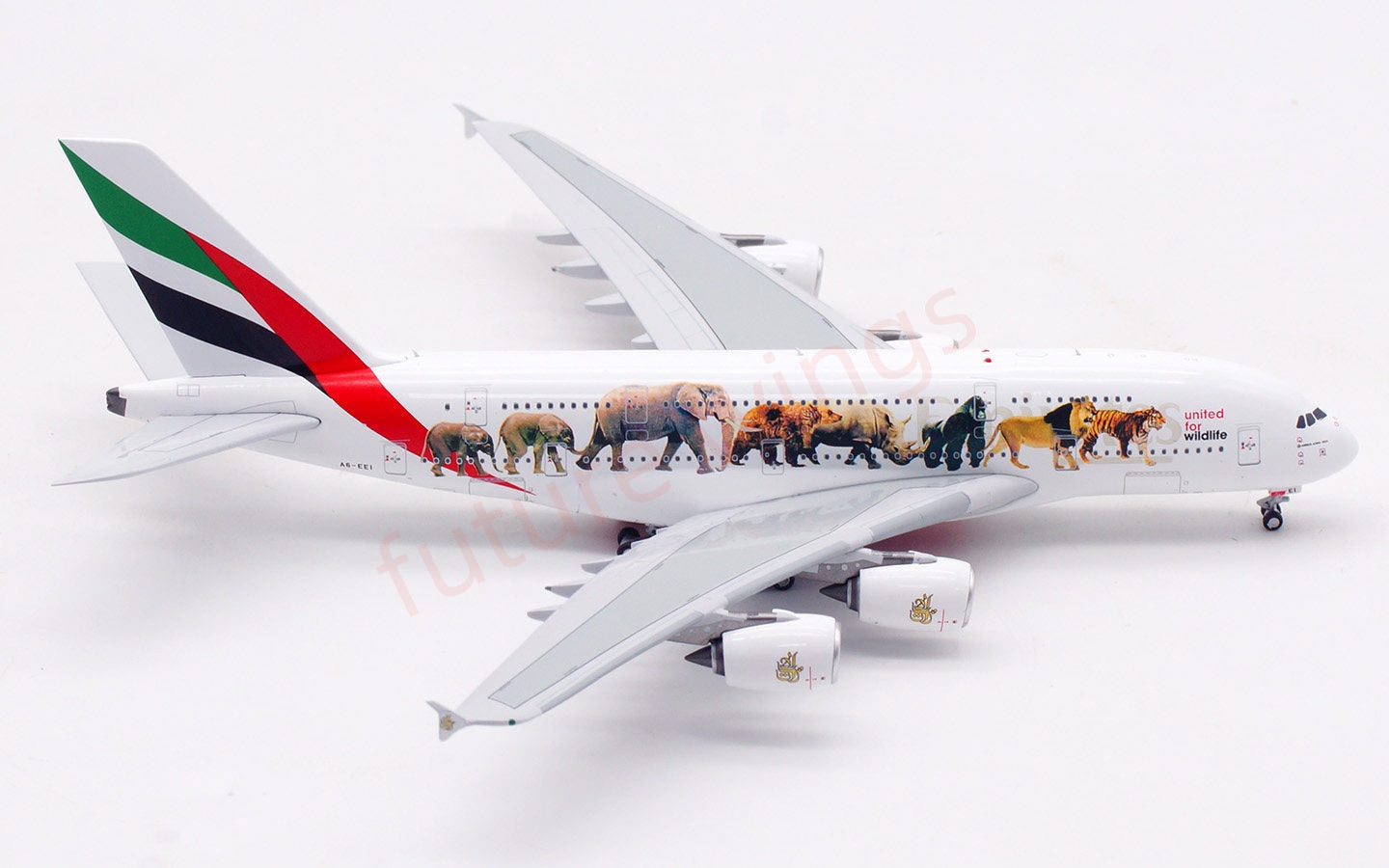 1:400 Aviation400 Emirates Airways A380 A6-EEI Aircraft Model Free Tractor+Stand