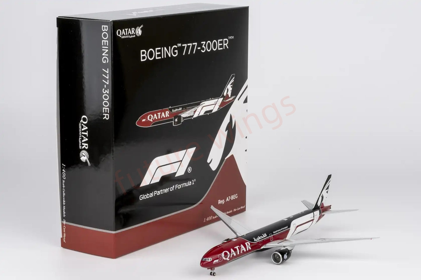 1:400 NG Models NG73096 Qatar Airways B777-300ER A7-BEG Aircraft Model+Free Tractor