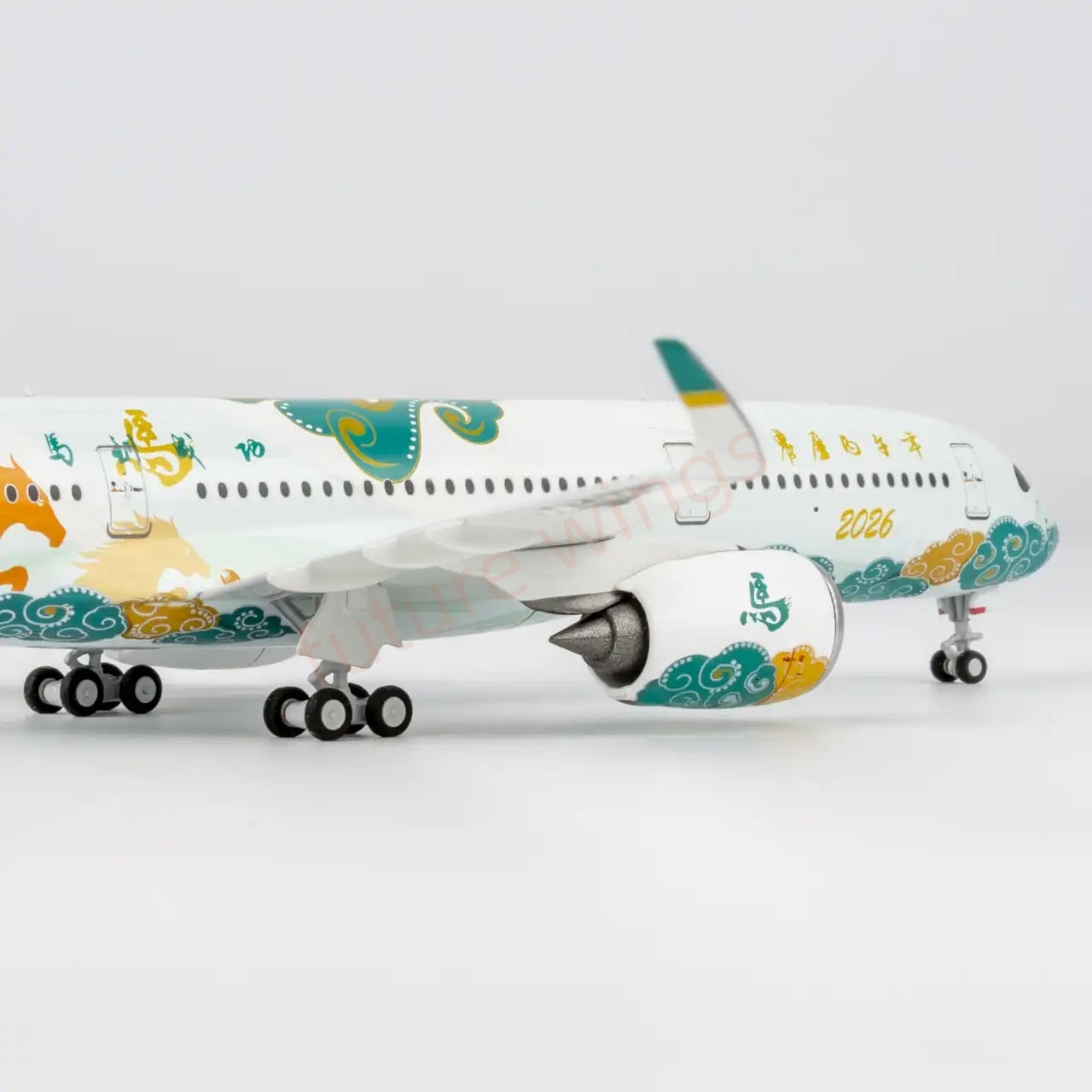 1:400 NG Models NG39192 A350-900  "2026 Year of the Horse" Aircraft Model+Free Tractor