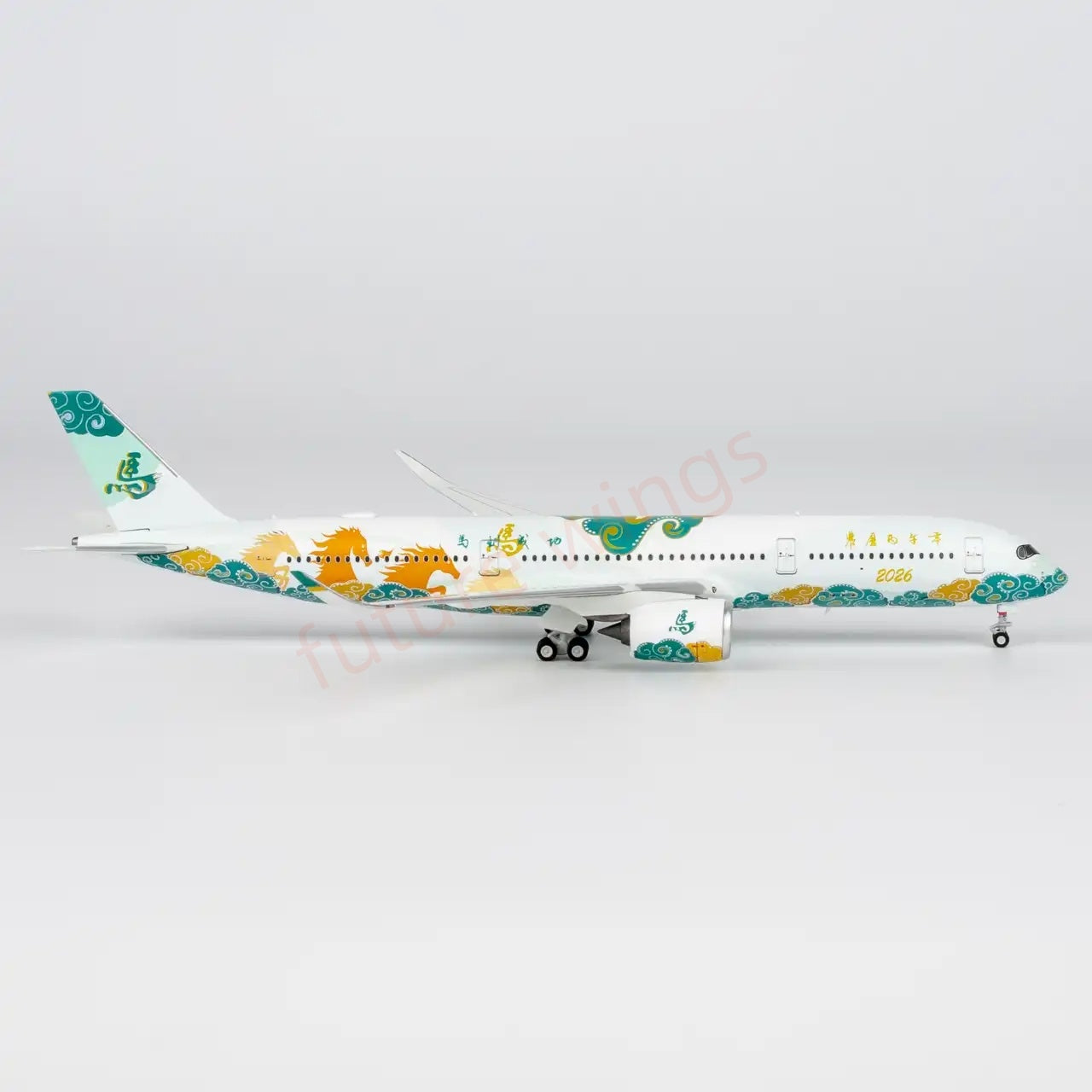 1:400 NG Models NG39192 A350-900  "2026 Year of the Horse" Aircraft Model+Free Tractor