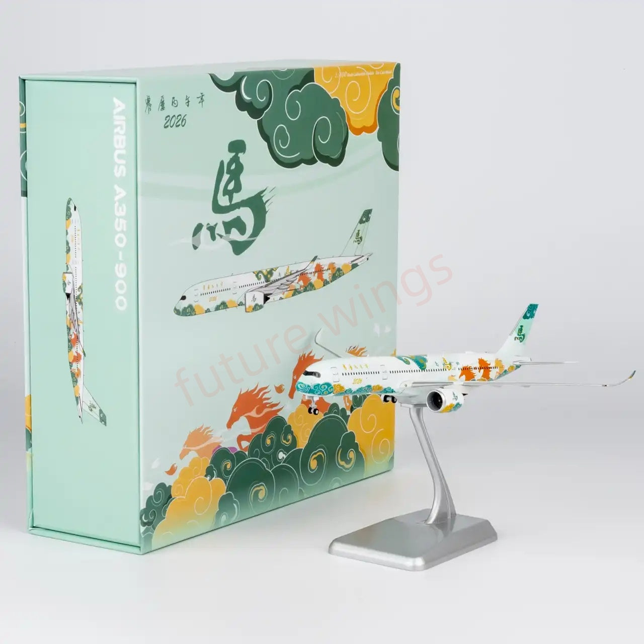 1:400 NG Models NG39192 A350-900  "2026 Year of the Horse" Aircraft Model+Free Tractor