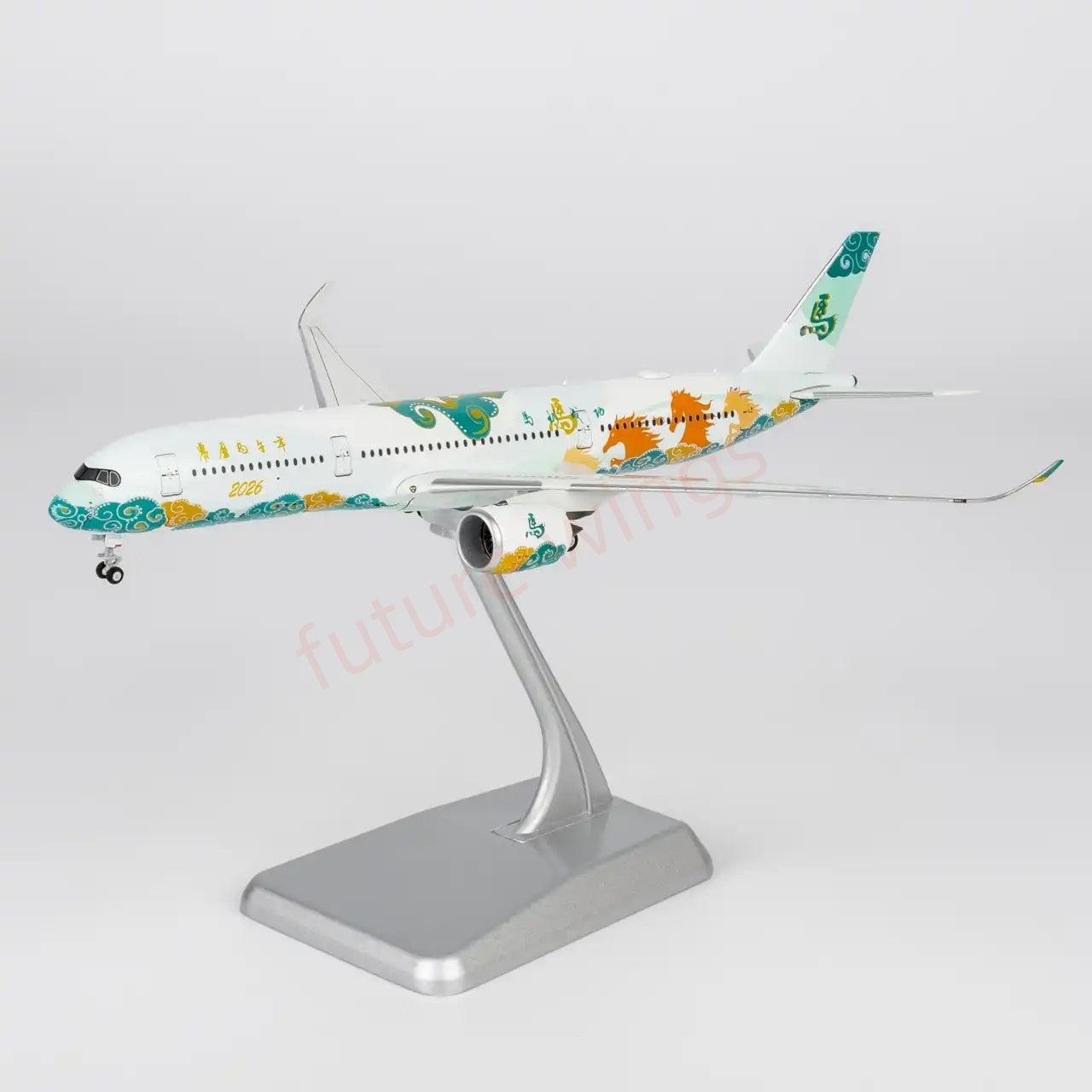 1:400 NG Models NG39192 A350-900  "2026 Year of the Horse" Aircraft Model+Free Tractor