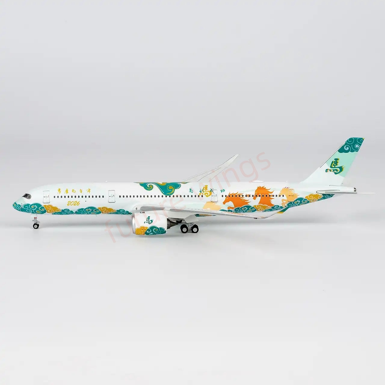 1:400 NG Models NG39192 A350-900  "2026 Year of the Horse" Aircraft Model+Free Tractor