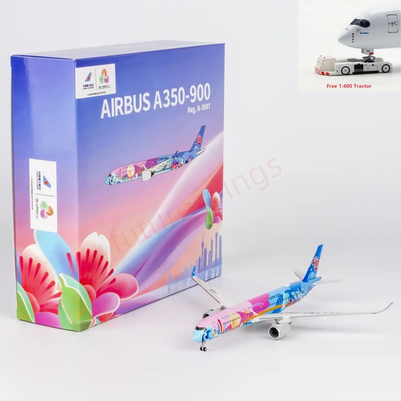 1:400 NG Models NG24185 China Southern Airlines A350-900 B-308T Aircraft Model+Free Tractor