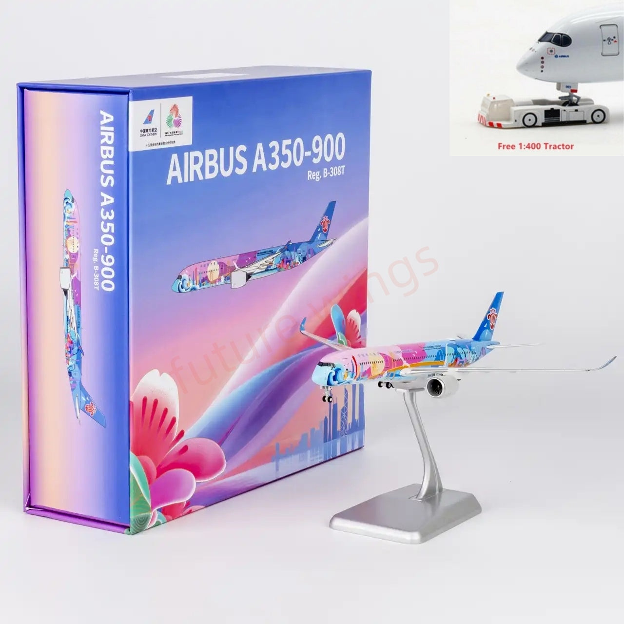 1:400 NG Models NG24196 China Southern Airlines A350-900 B-308T "Luxury Package"Aircraft Model+Free Tractor