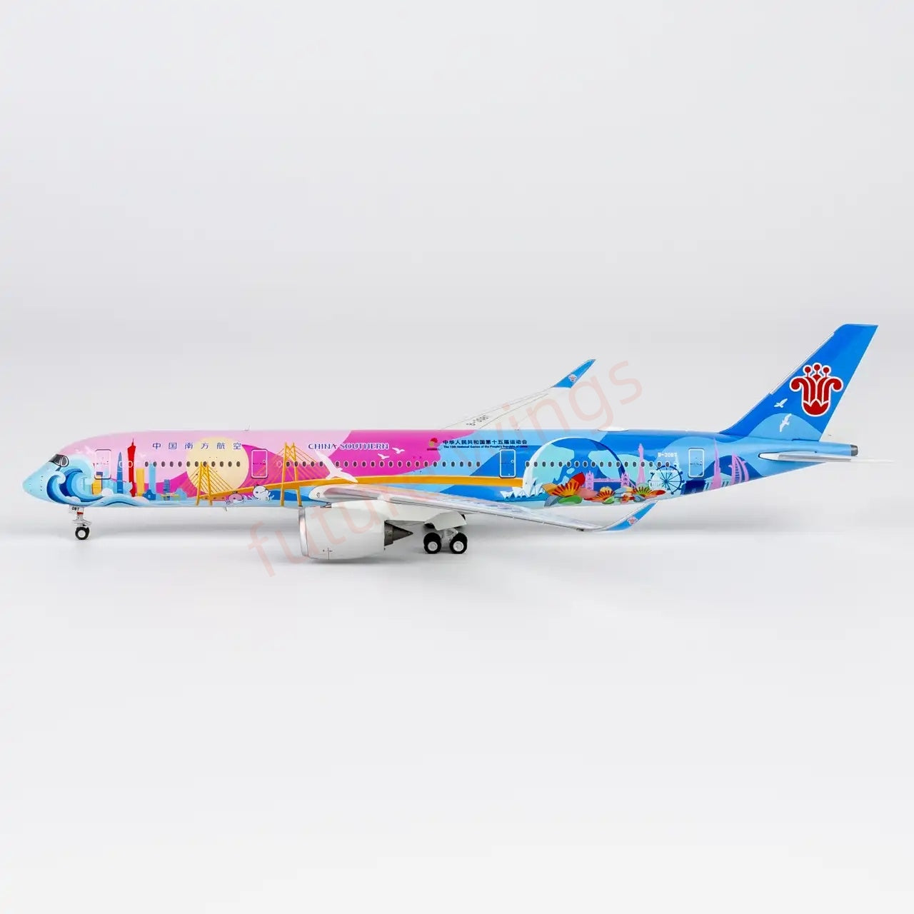 1:400 NG Models NG24185 China Southern Airlines A350-900 B-308T Aircraft Model+Free Tractor