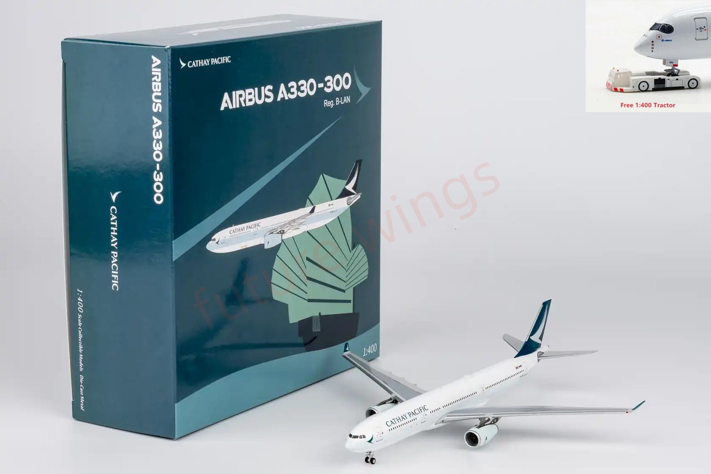 1:400 NG Models NG62082 Cathay Pacific A330-300 B-LAN Aircraft Model+Free Tractor