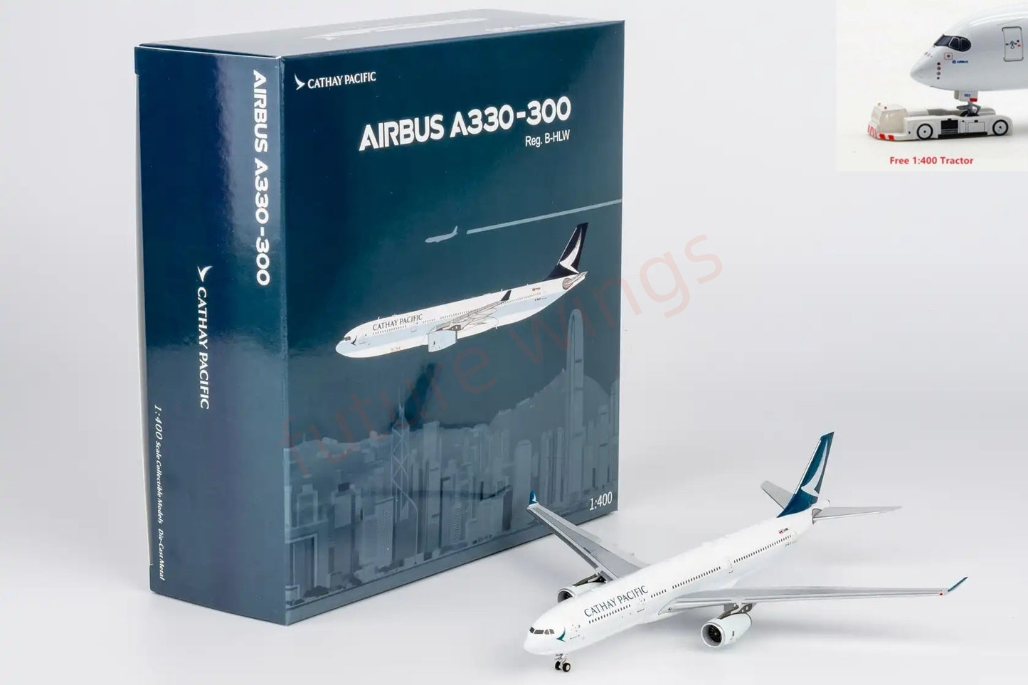 1:400 NG Models NG62083 Cathay Pacific A330-300 B-HLW Aircraft Model+Free Tractor