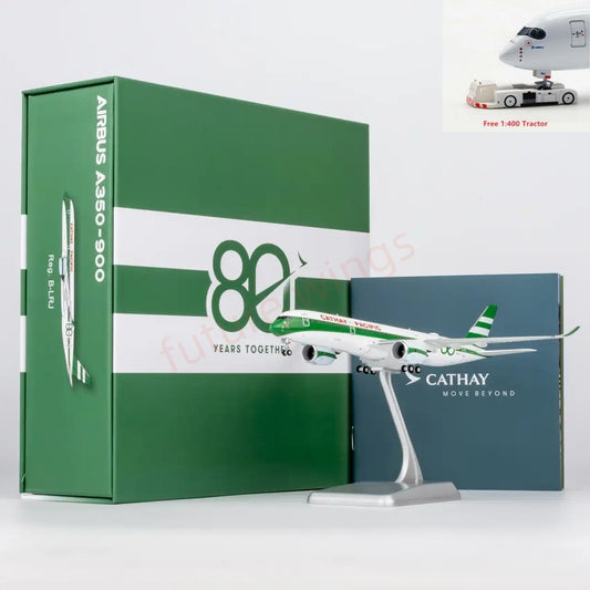 1:400 NG Models NG39128 Cathay Pacific A350-900 B-LRJ  "80Years""Luxury Package"Aircraft Model+Free Tractor