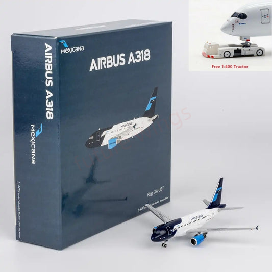 1:400 NG Models NG48027 Mexican A318-100 XA-UBT Aircraft Model+Free Tractor