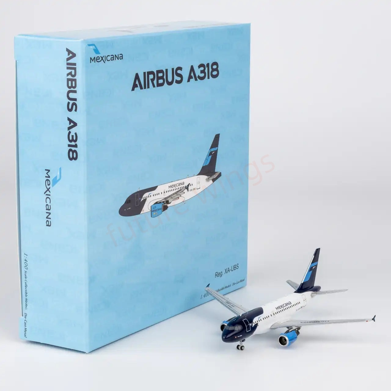 1:400 NG Models NG48028 Mexican A318-100 XA-UBS Aircraft Model+Free Tractor