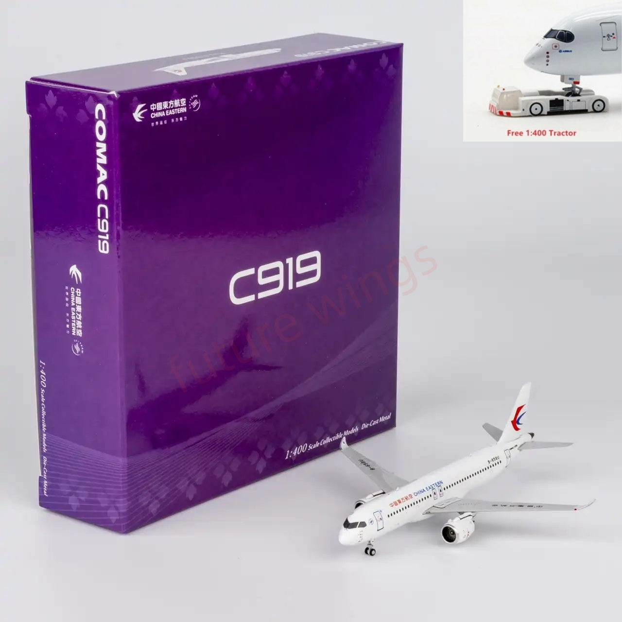 1:400 NG Models NG19211 China Eastern Airlines C919 B-658U Aircraft Model+Free Tractor