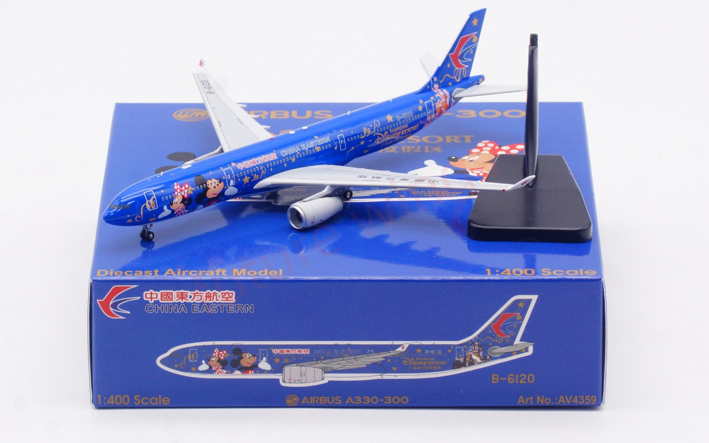 1:400 Aviation400 China Eastern Airlines A330-300 B-6120 Aircraft Model Free Tractor+Stand
