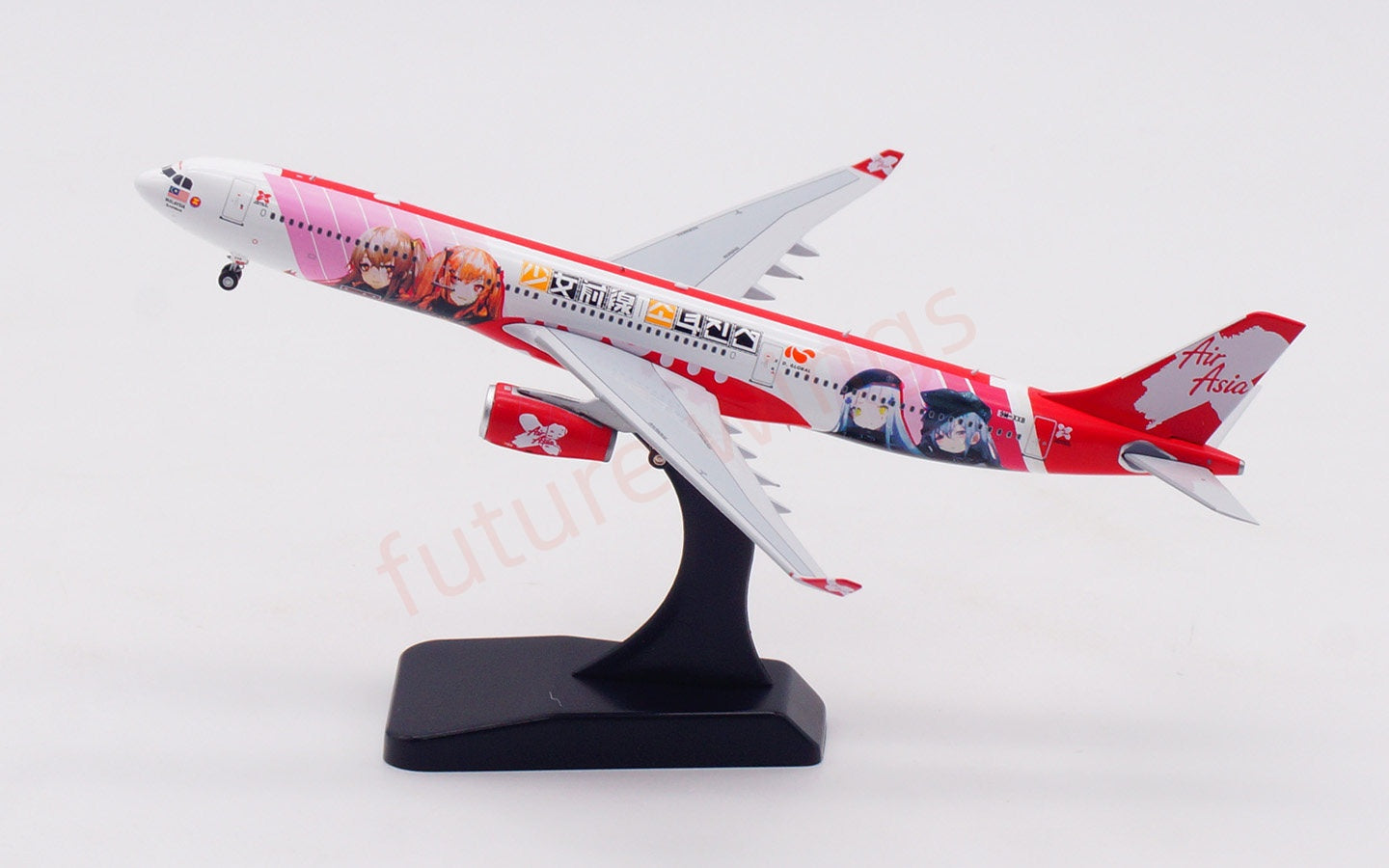1:400 Aviation400 Air Asia A330-300 9M-XXB Aircraft Model Free Tractor+Stand