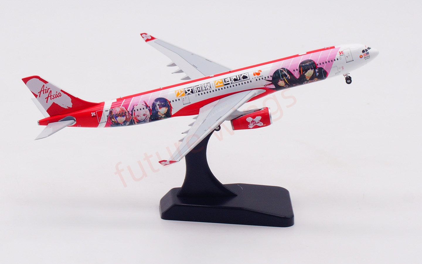 1:400 Aviation400 Air Asia A330-300 9M-XXB Aircraft Model Free Tractor+Stand