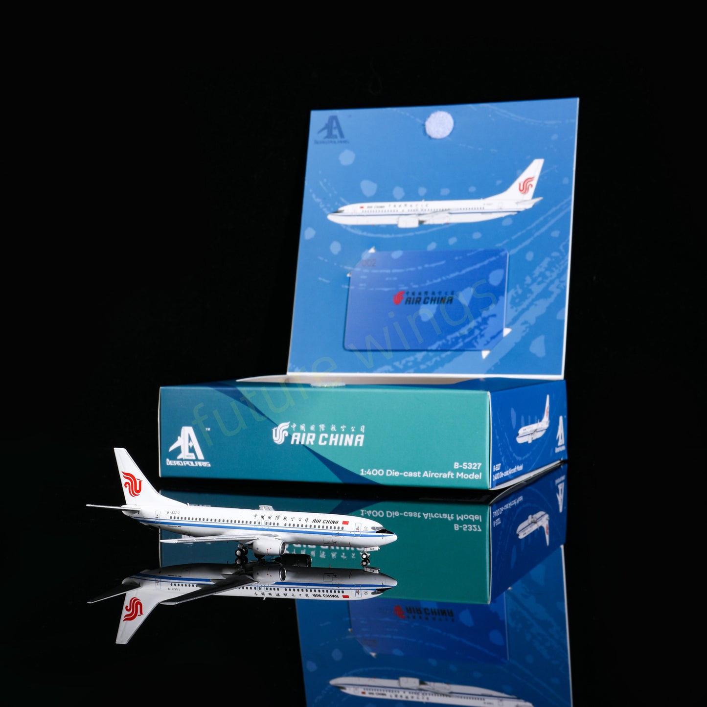 1:400 AeroPolaris Air China B737-800 B-5327 Aircraft Model+Free Tractor