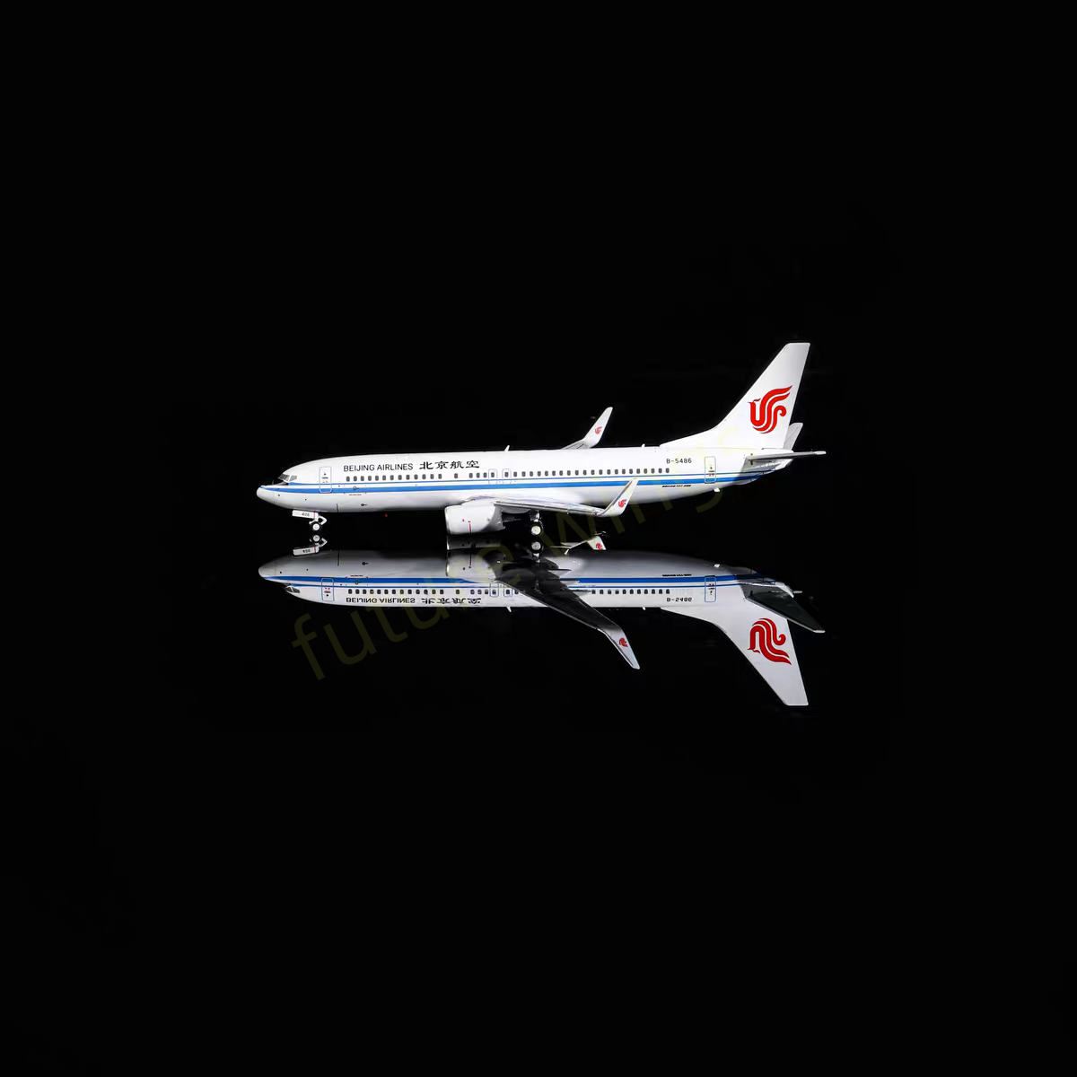 1:400 AeroPolaris BeiJing Airlines B737-800 B-5486 Aircraft Model+Free Tractor