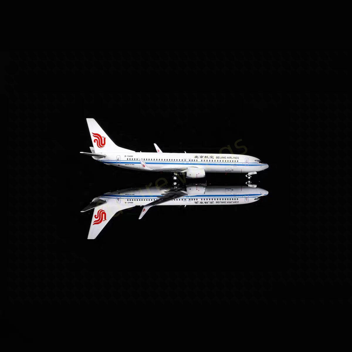 1:400 AeroPolaris BeiJing Airlines B737-800 B-5486 Aircraft Model+Free Tractor