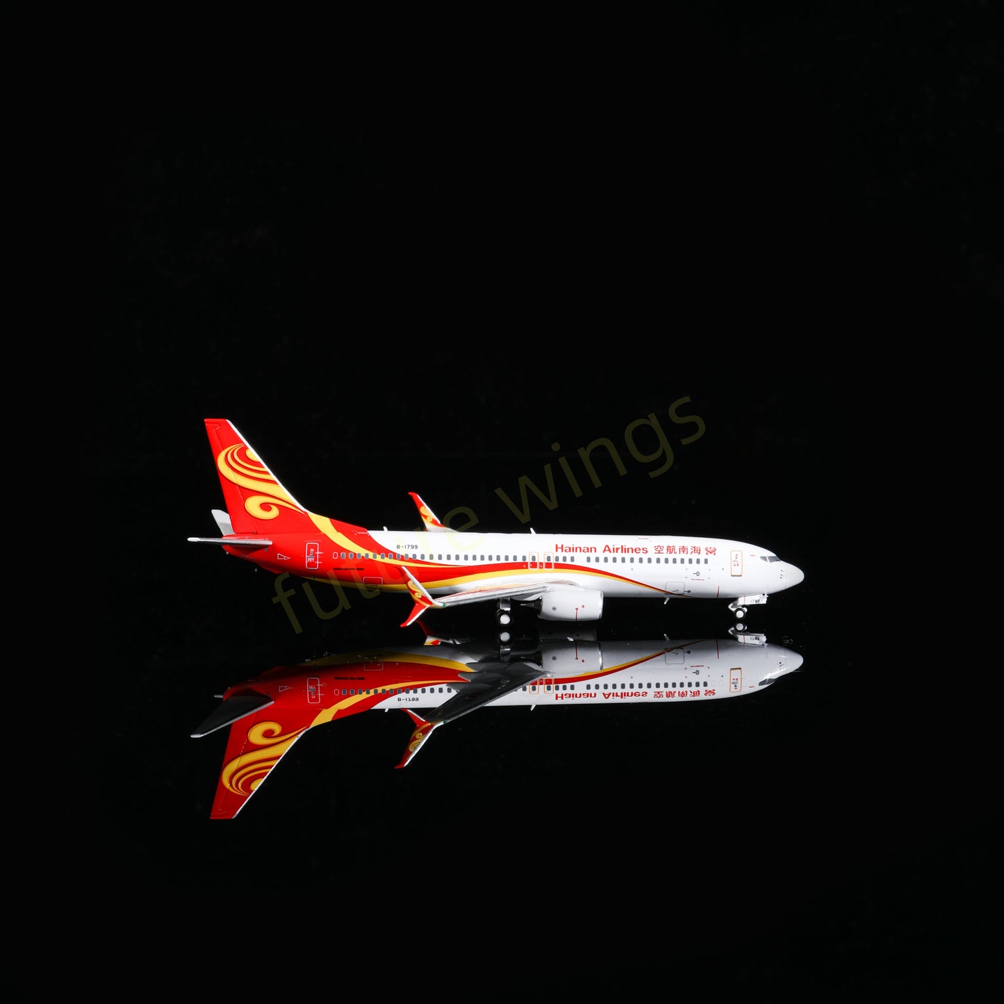 1:400 AeroPolaris Hainan Airlines Airlines B737-800 B-1799 Aircraft Model+Free Tractor