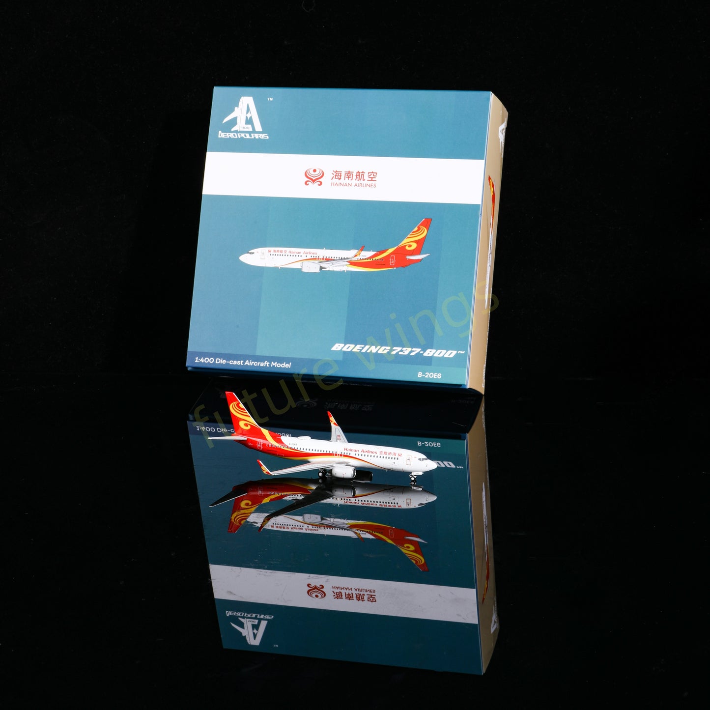 1:400 AeroPolaris Hainan Airlines B737-800 B-20E6 Aircraft Model+Free Tractor