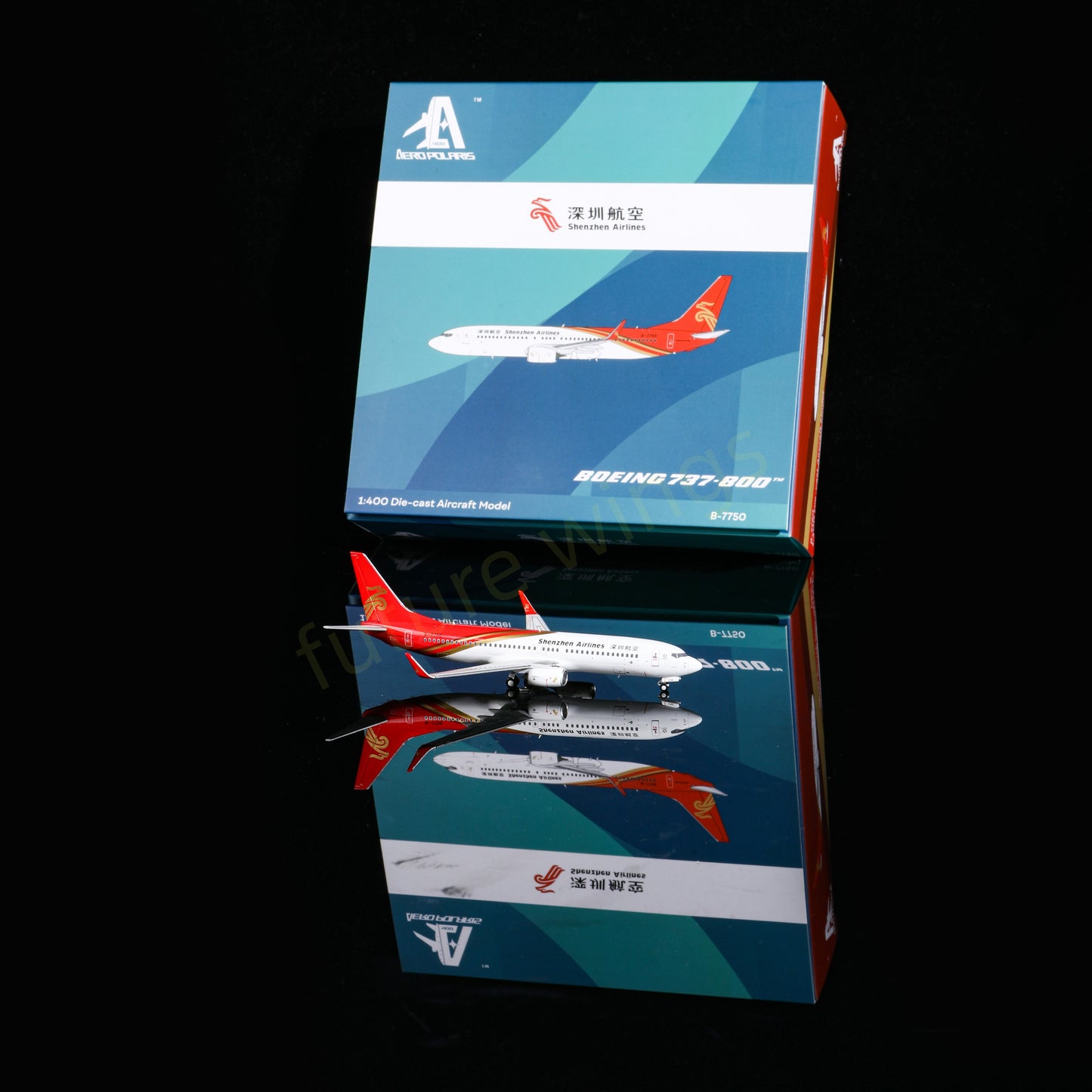 1:400 AeroPolaris ShenZhen Airlines B737-800 B-7750 Aircraft Model+Free Tractor