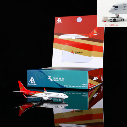1:400 AeroPolaris ShenZhen Airlines B737-800 B-7750 Aircraft Model+Free Tractor
