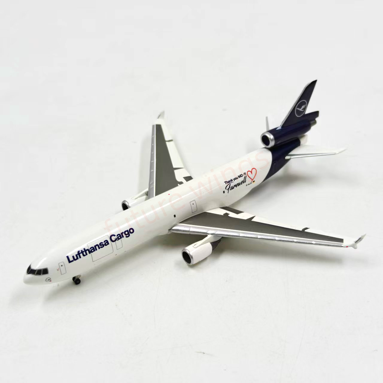 1:500 Herpa Wings 536424 Lufthansa Cargo MD-11F D-ALCC "Farewell" Diecast Aircraft Model