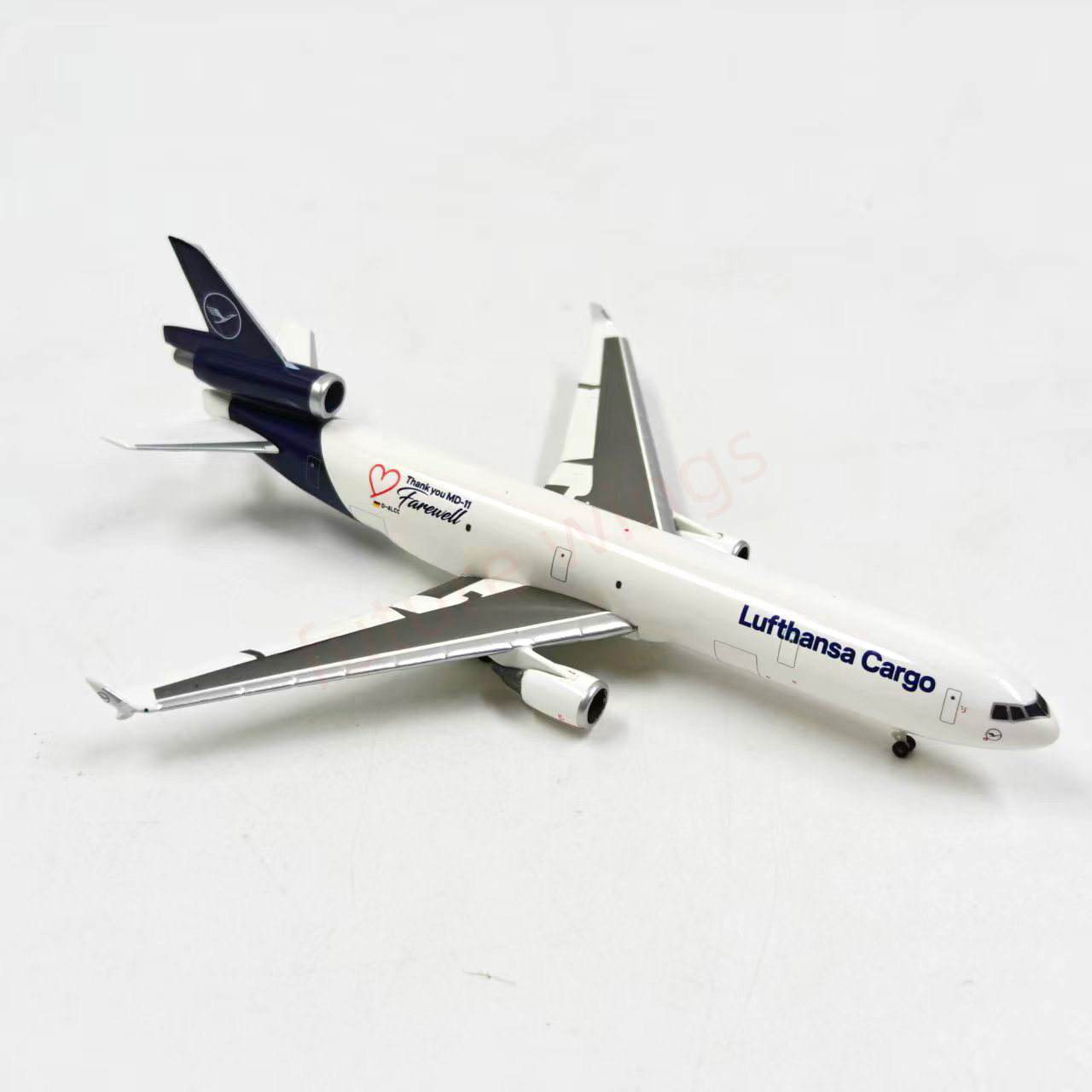 1:500 Herpa Wings 536424 Lufthansa Cargo MD-11F D-ALCC "Farewell" Diecast Aircraft Model