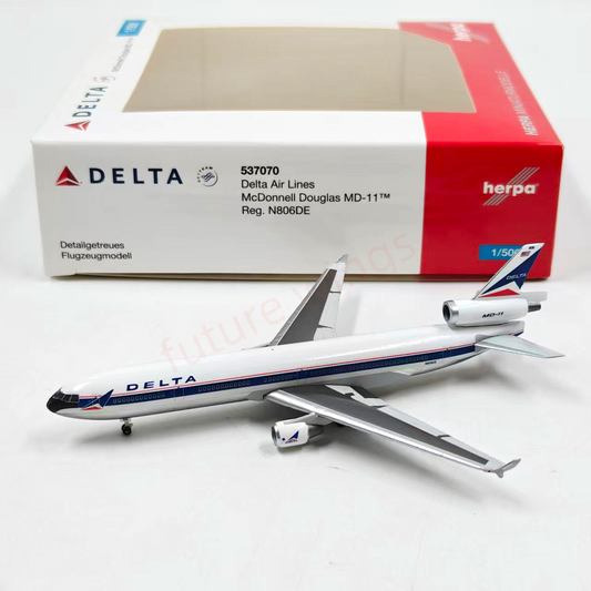 1:500 Herpa Wings 537070 Delta Airlines MD-11 N806DE Diecast Aircraft Model